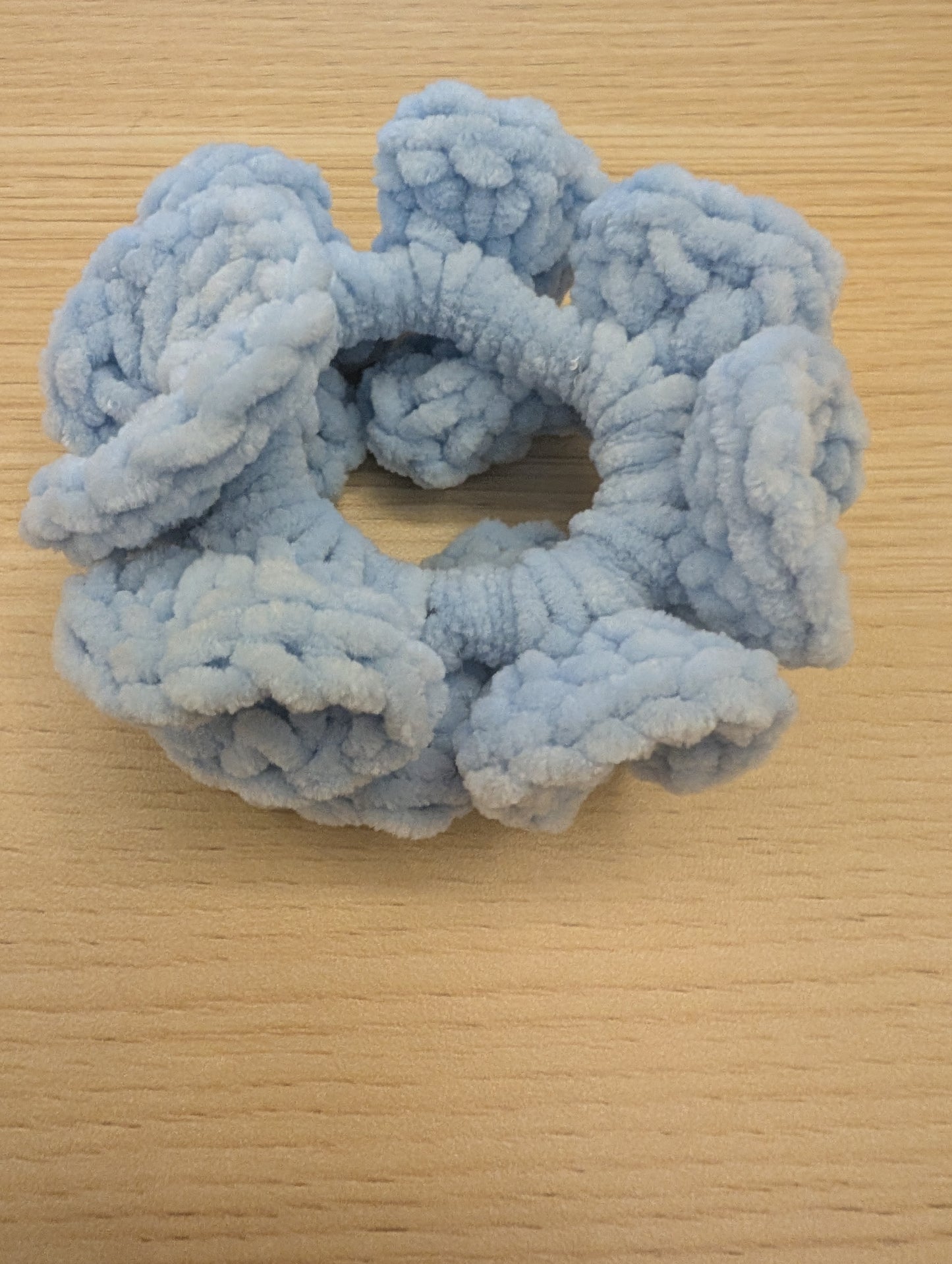 Baby blue scrunchie