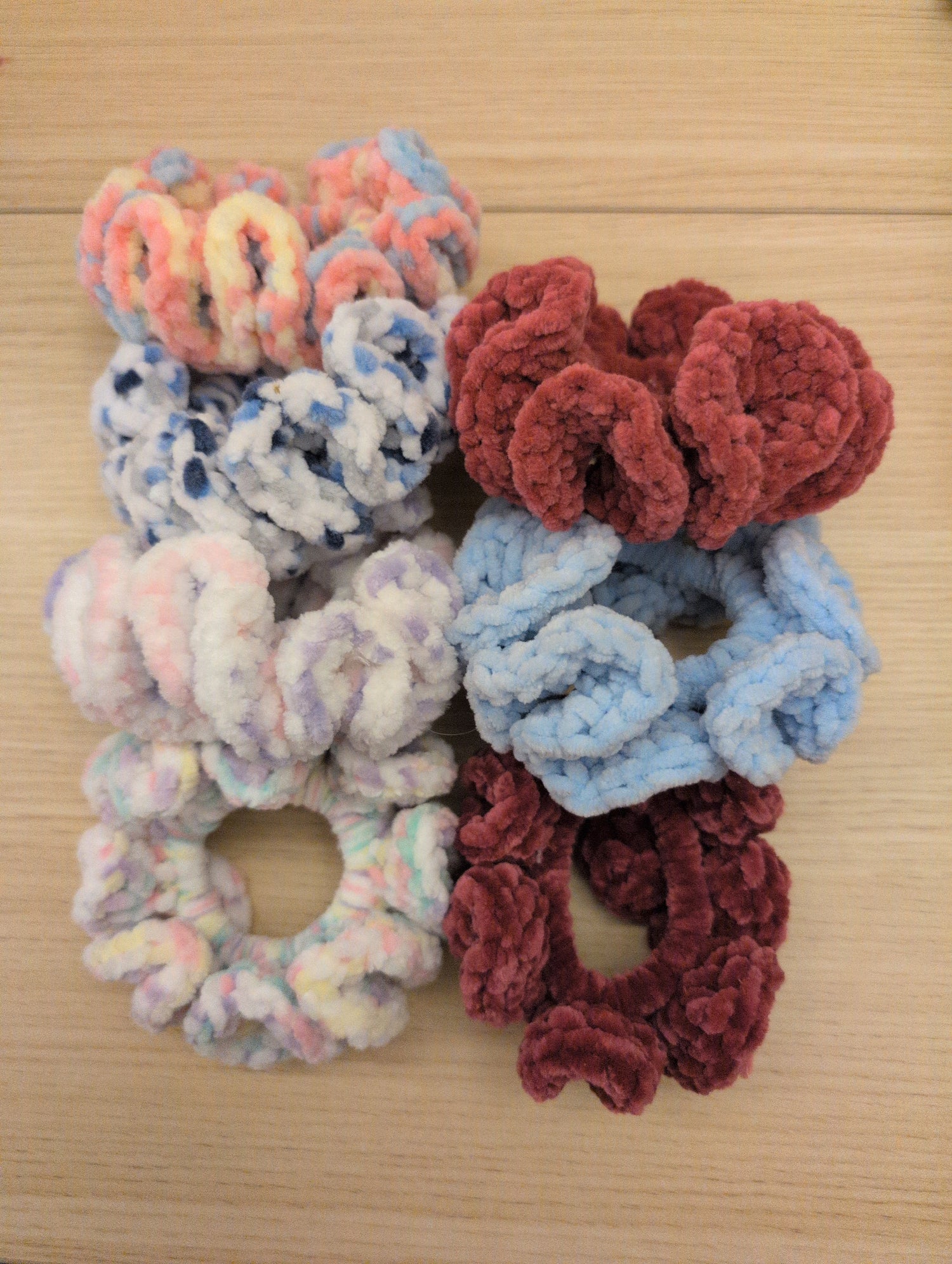 Crochet scrunchies