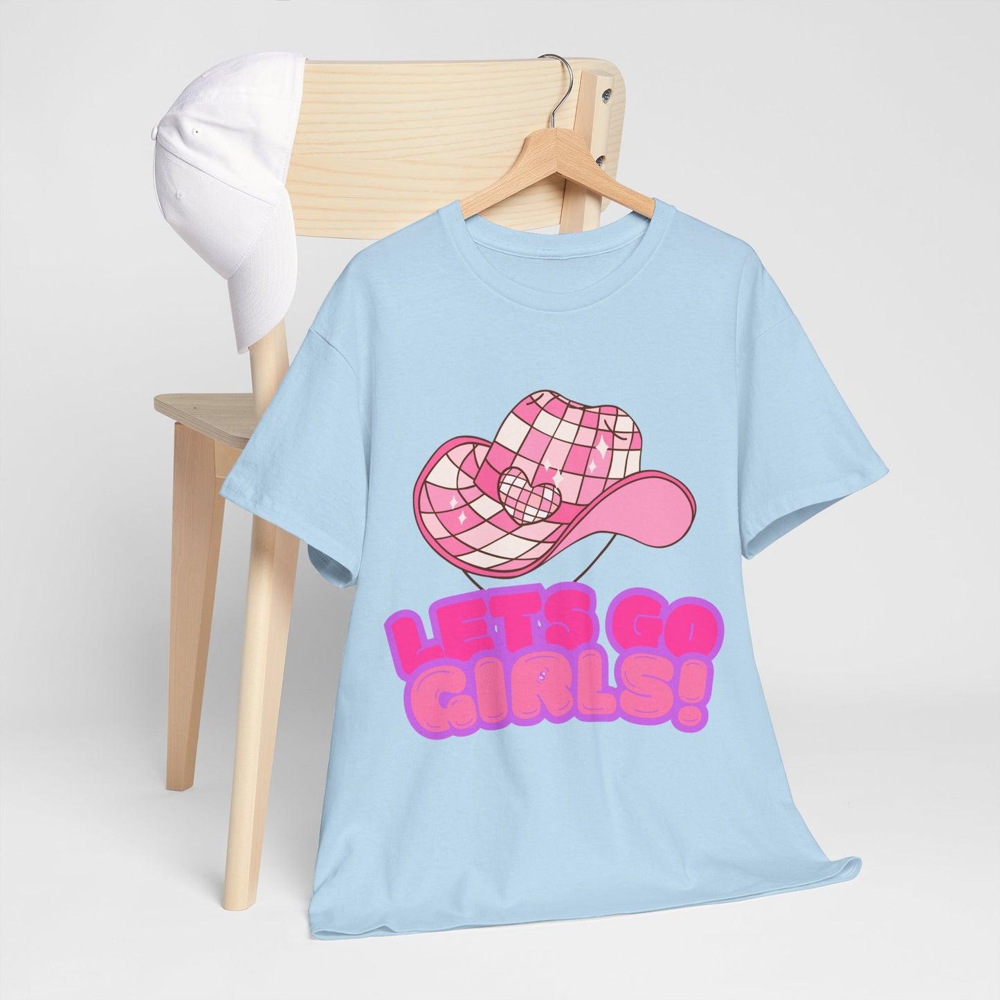 Fun Unisex Heavy Cotton Tee - 'Let’s Go Girls!' Graphic Shirt for Music Lovers