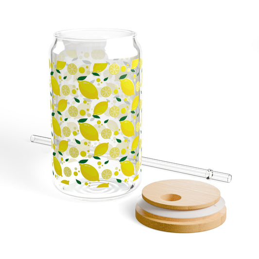 Lemonade Sipper Glass - 16oz Eco-Friendly Drinkware for Summer Refreshment