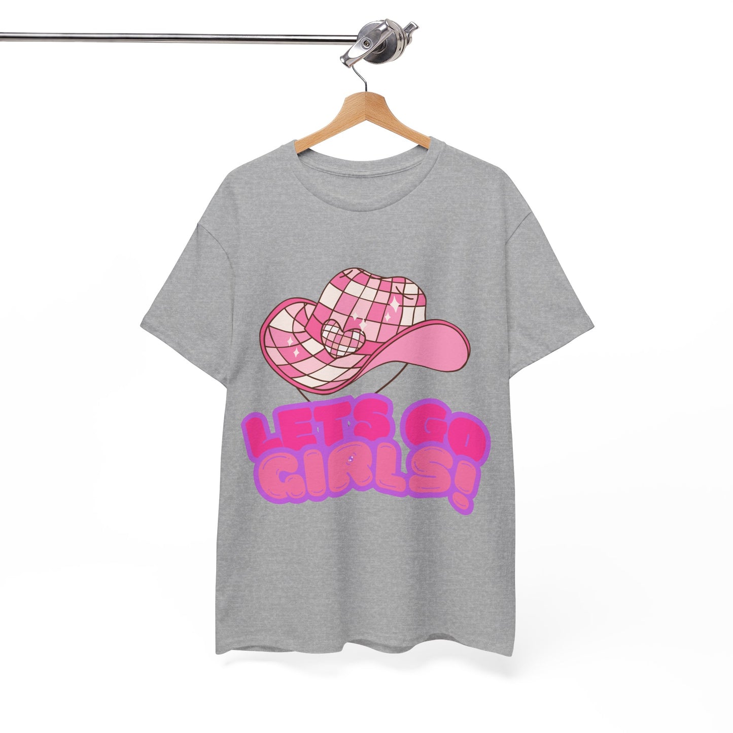 Fun Unisex Heavy Cotton Tee - 'Let’s Go Girls!' Graphic Shirt for Music Lovers