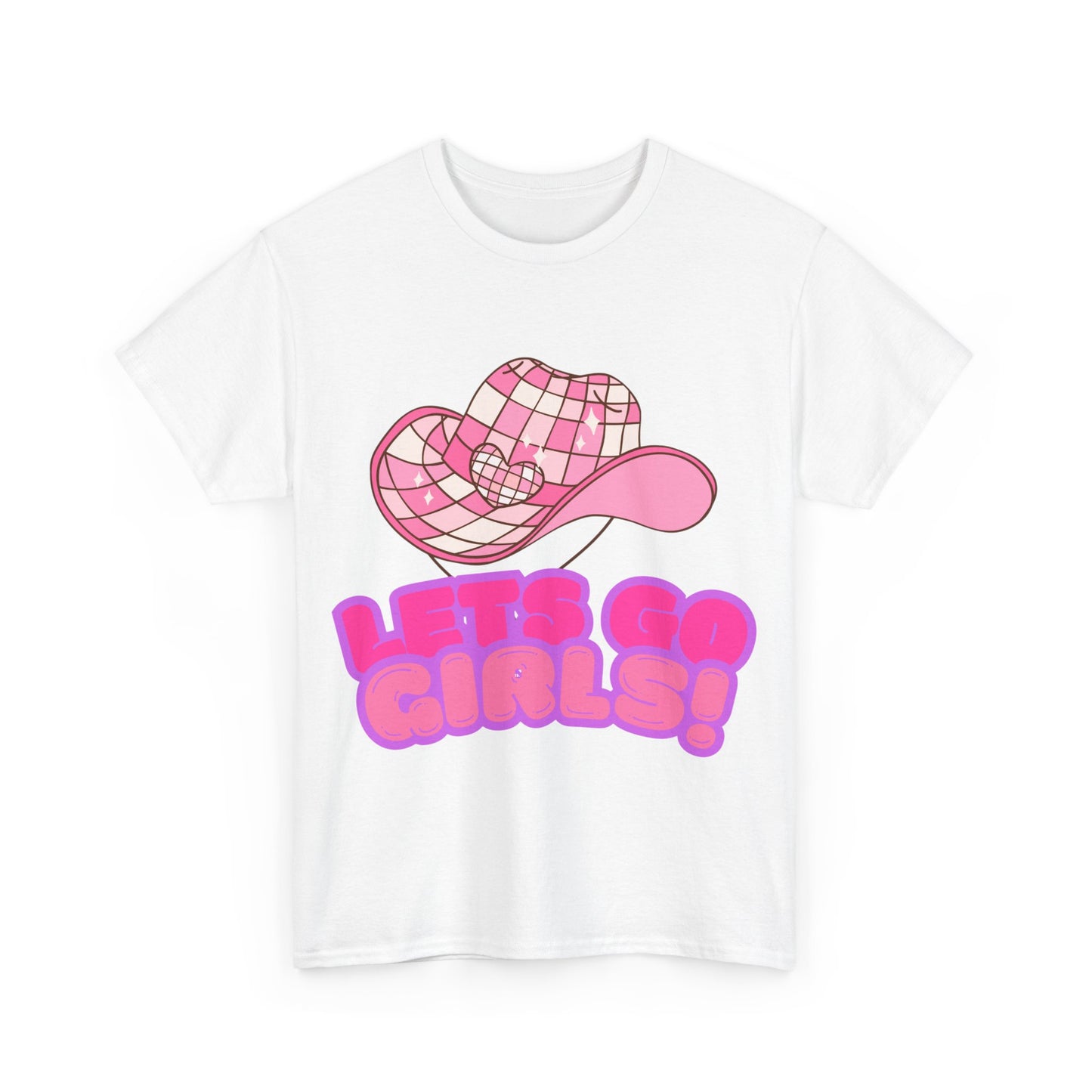 Fun Unisex Heavy Cotton Tee - 'Let’s Go Girls!' Graphic Shirt for Music Lovers