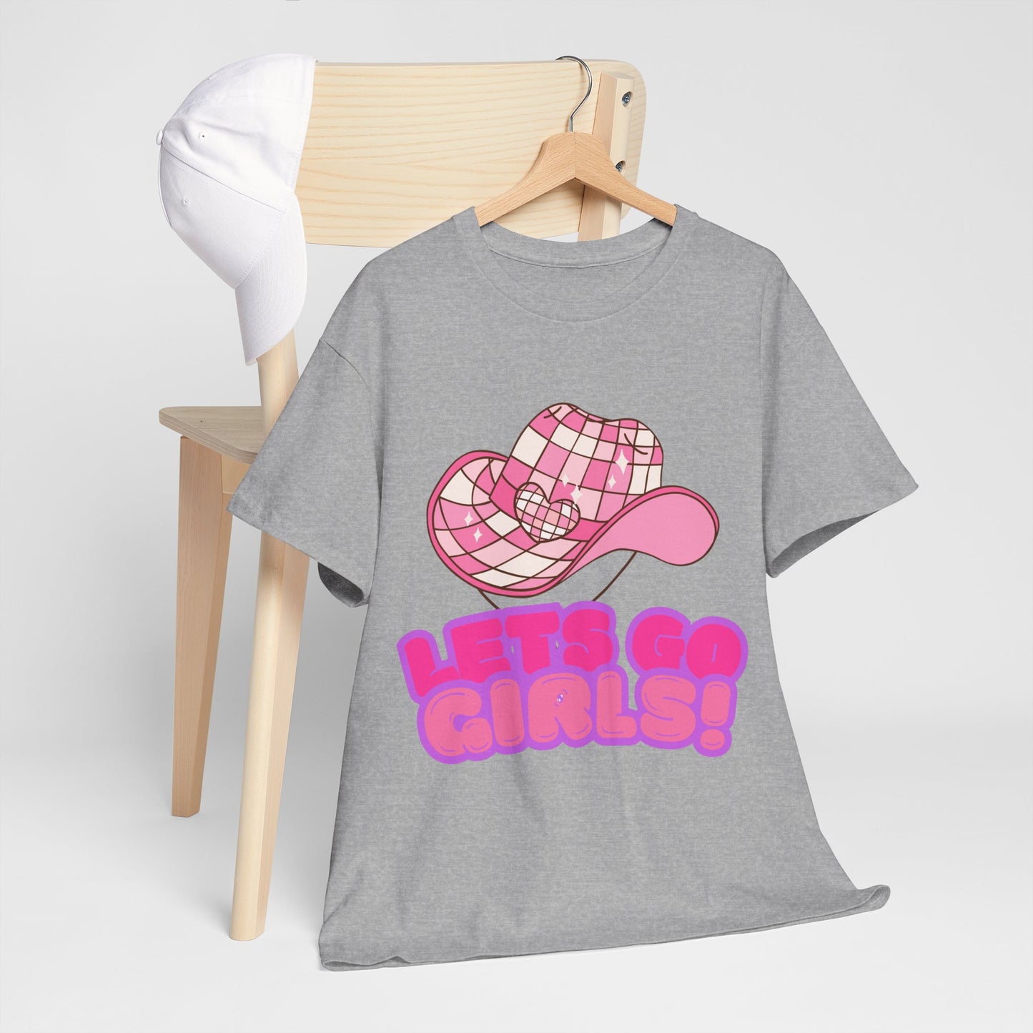 Fun Unisex Heavy Cotton Tee - 'Let’s Go Girls!' Graphic Shirt for Music Lovers