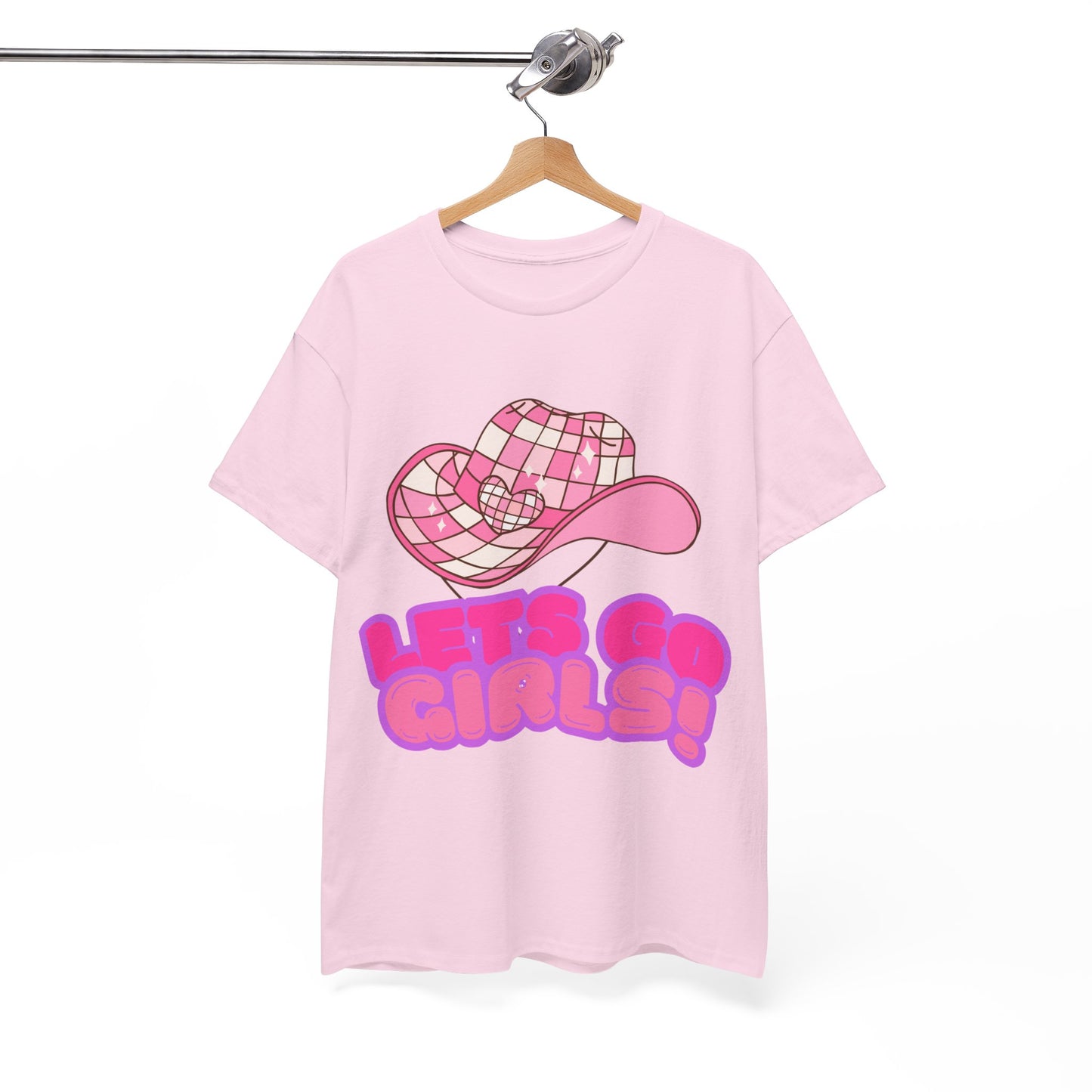 Fun Unisex Heavy Cotton Tee - 'Let’s Go Girls!' Graphic Shirt for Music Lovers