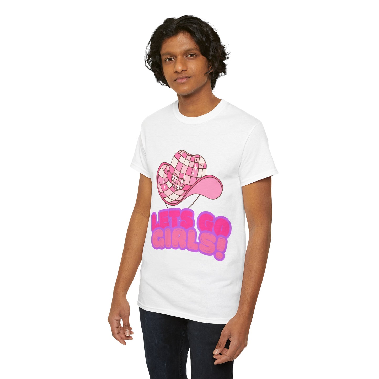 Fun Unisex Heavy Cotton Tee - 'Let’s Go Girls!' Graphic Shirt for Music Lovers