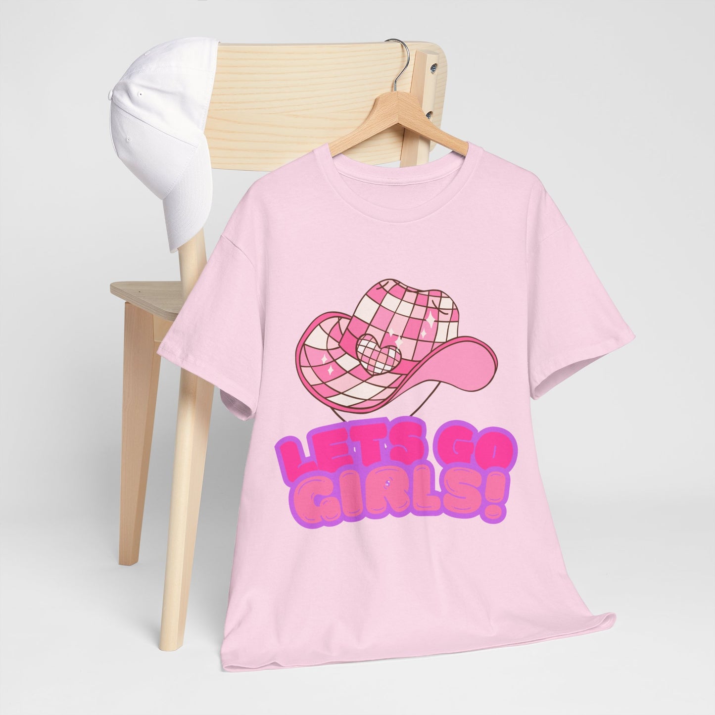 Fun Unisex Heavy Cotton Tee - 'Let’s Go Girls!' Graphic Shirt for Music Lovers