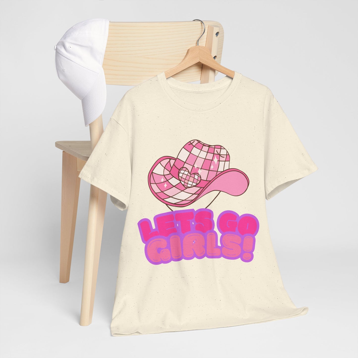 Fun Unisex Heavy Cotton Tee - 'Let’s Go Girls!' Graphic Shirt for Music Lovers