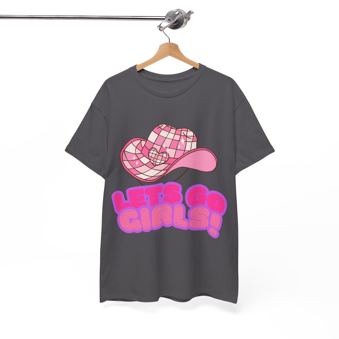 Fun Unisex Heavy Cotton Tee - 'Let’s Go Girls!' Graphic Shirt for Music Lovers