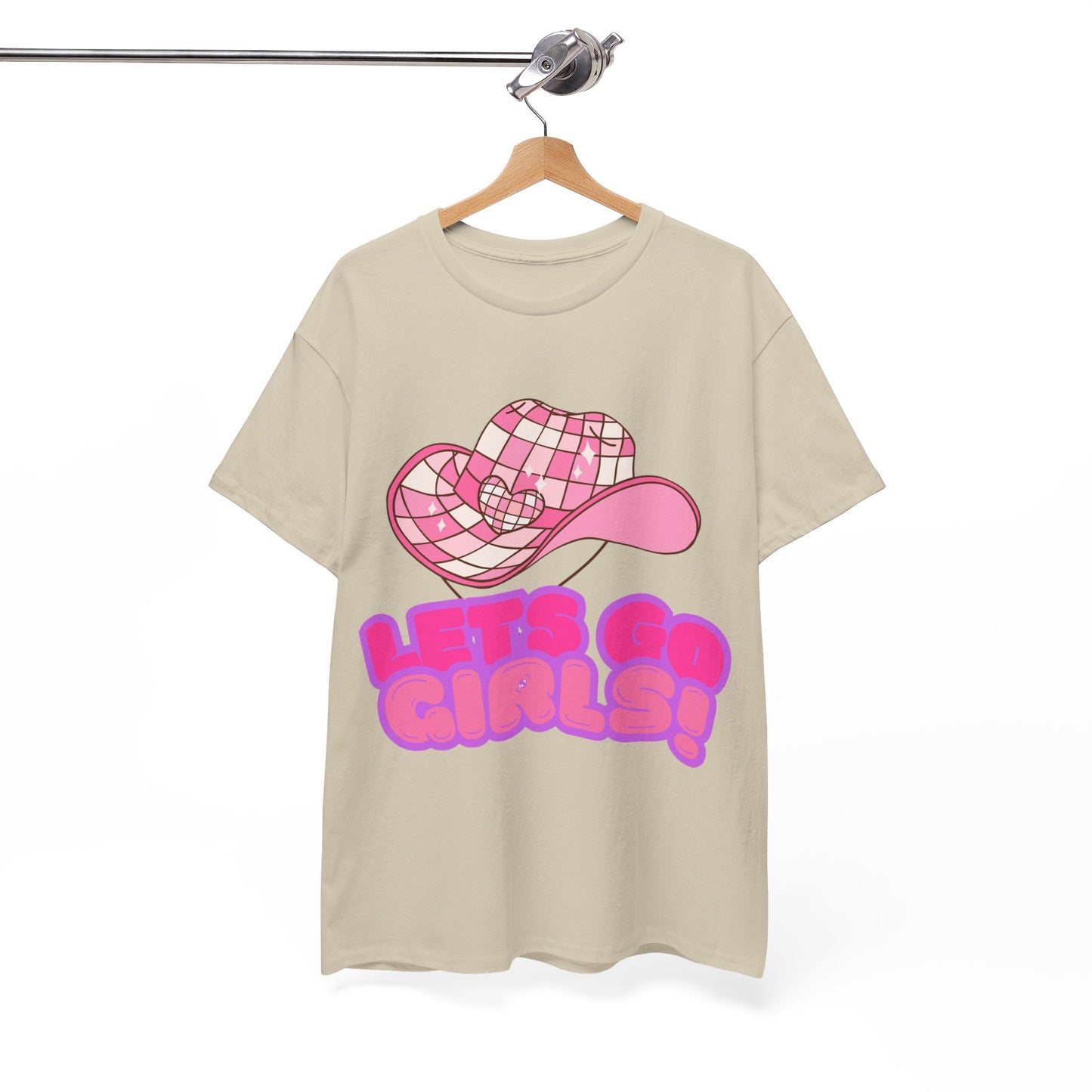 Fun Unisex Heavy Cotton Tee - 'Let’s Go Girls!' Graphic Shirt for Music Lovers