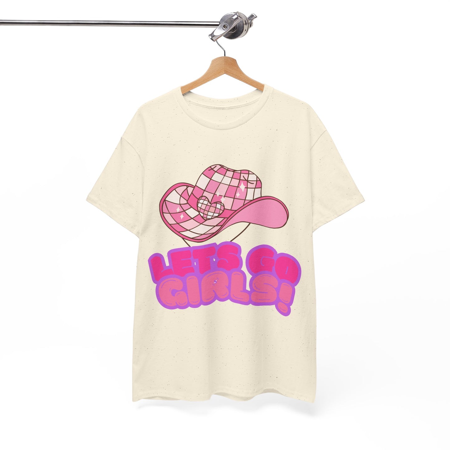 Fun Unisex Heavy Cotton Tee - 'Let’s Go Girls!' Graphic Shirt for Music Lovers