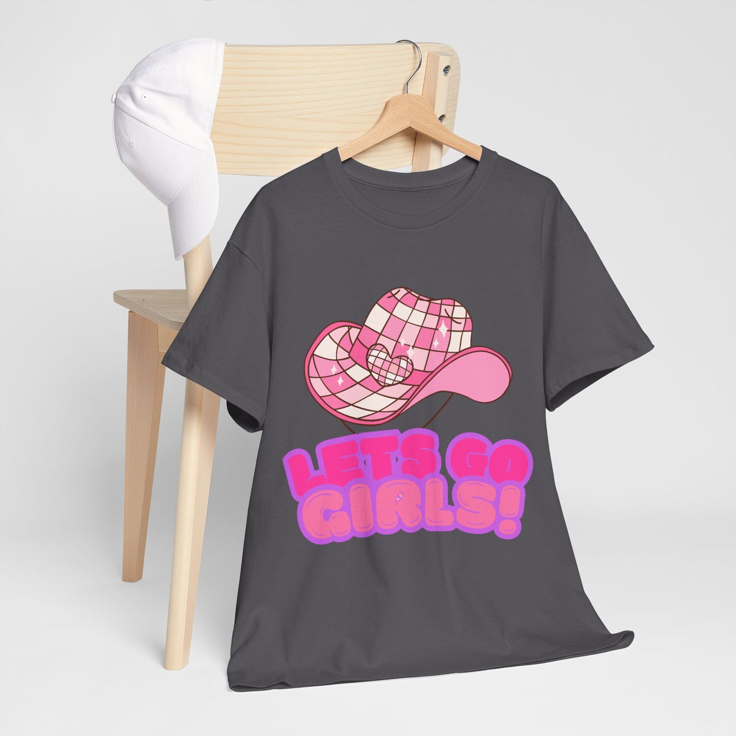 Fun Unisex Heavy Cotton Tee - 'Let’s Go Girls!' Graphic Shirt for Music Lovers