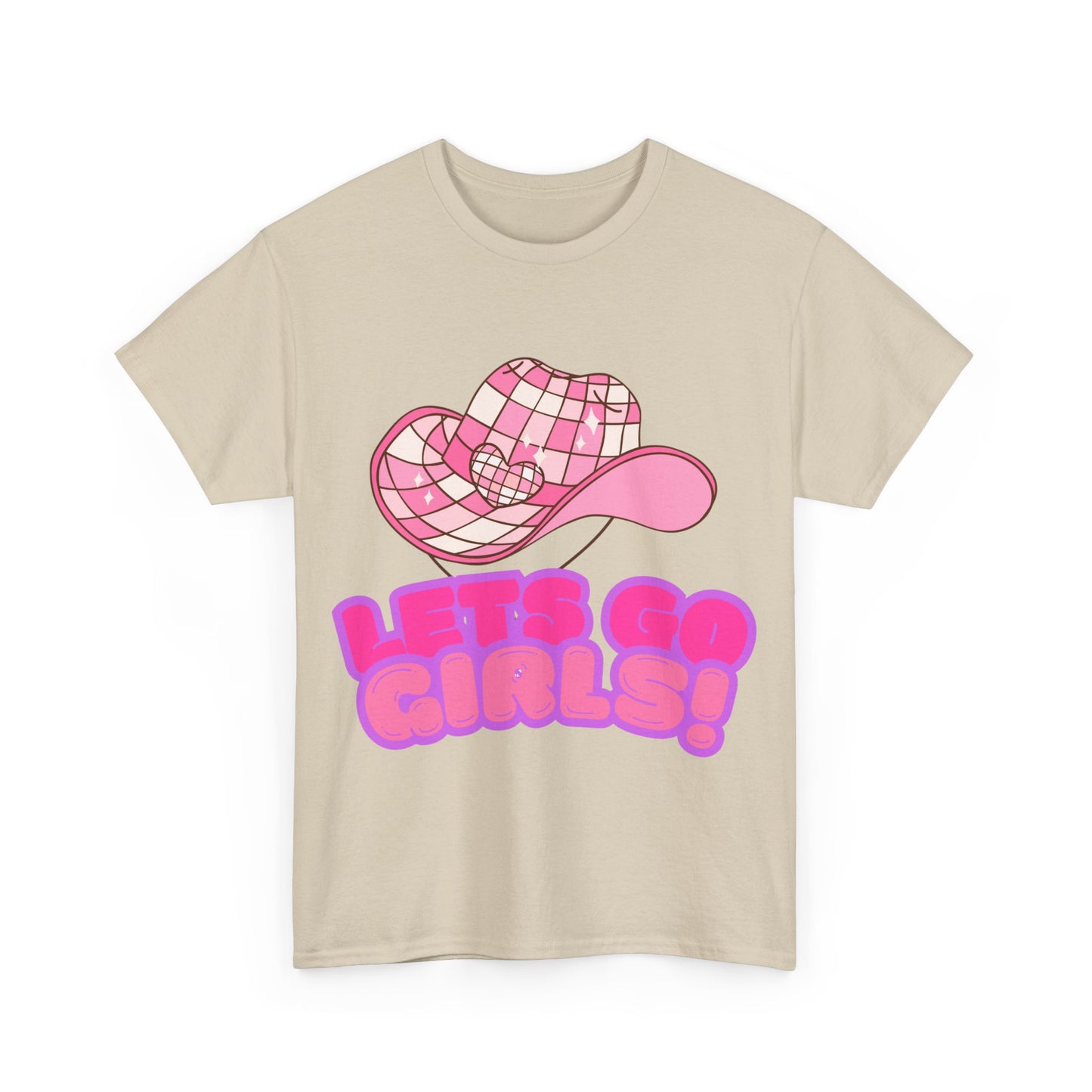 Fun Unisex Heavy Cotton Tee - 'Let’s Go Girls!' Graphic Shirt for Music Lovers