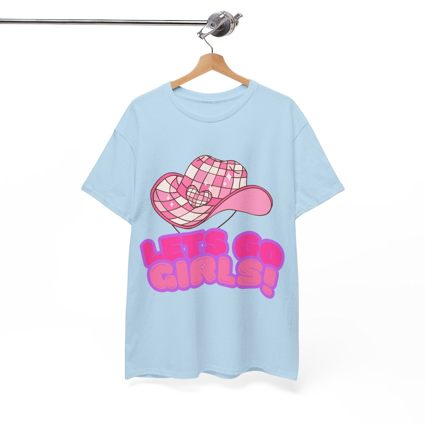 Fun Unisex Heavy Cotton Tee - 'Let’s Go Girls!' Graphic Shirt for Music Lovers