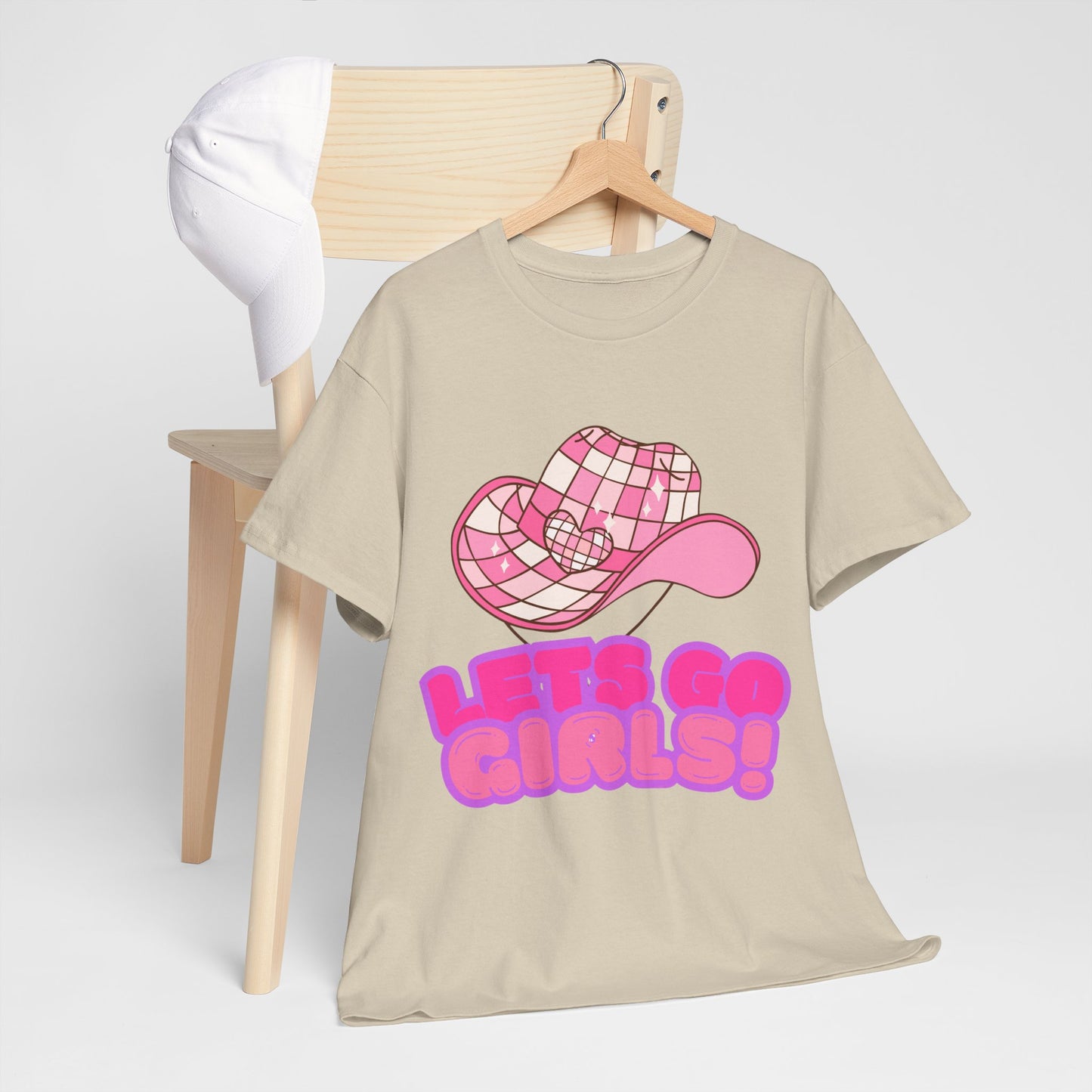 Fun Unisex Heavy Cotton Tee - 'Let’s Go Girls!' Graphic Shirt for Music Lovers