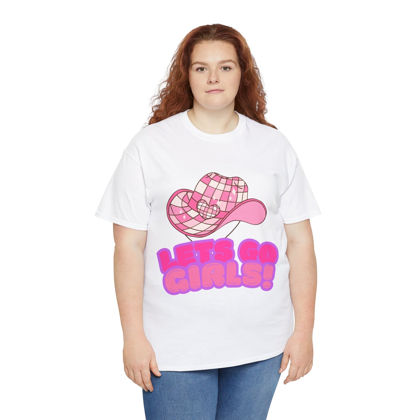 Fun Unisex Heavy Cotton Tee - 'Let’s Go Girls!' Graphic Shirt for Music Lovers