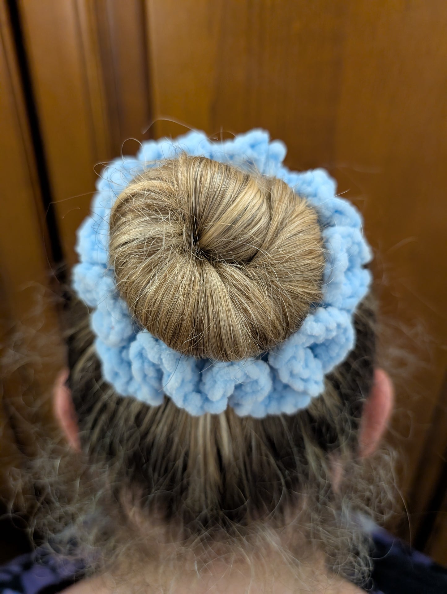 Baby blue scrunchie