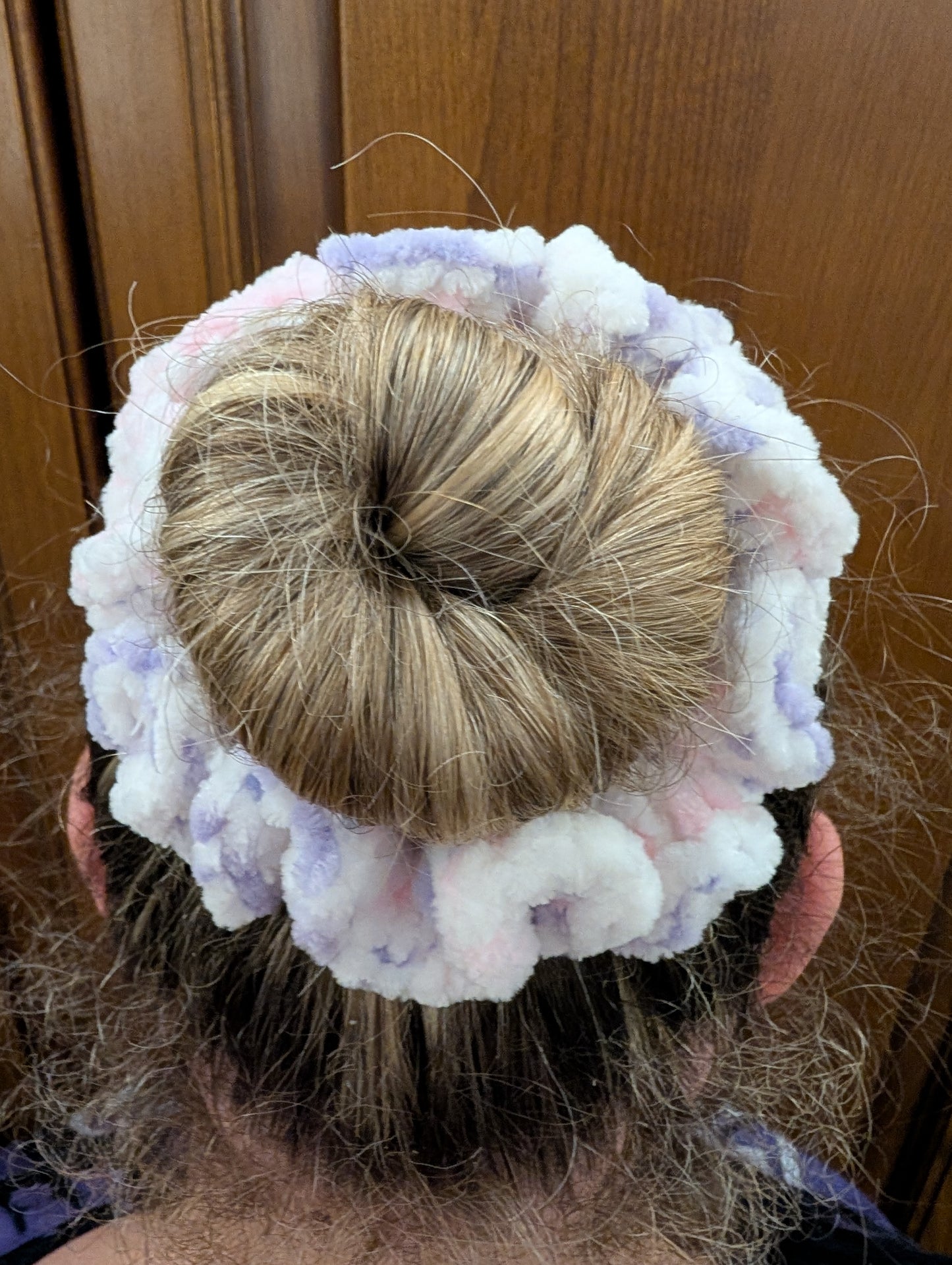 Splash of purple and pink scrunchie