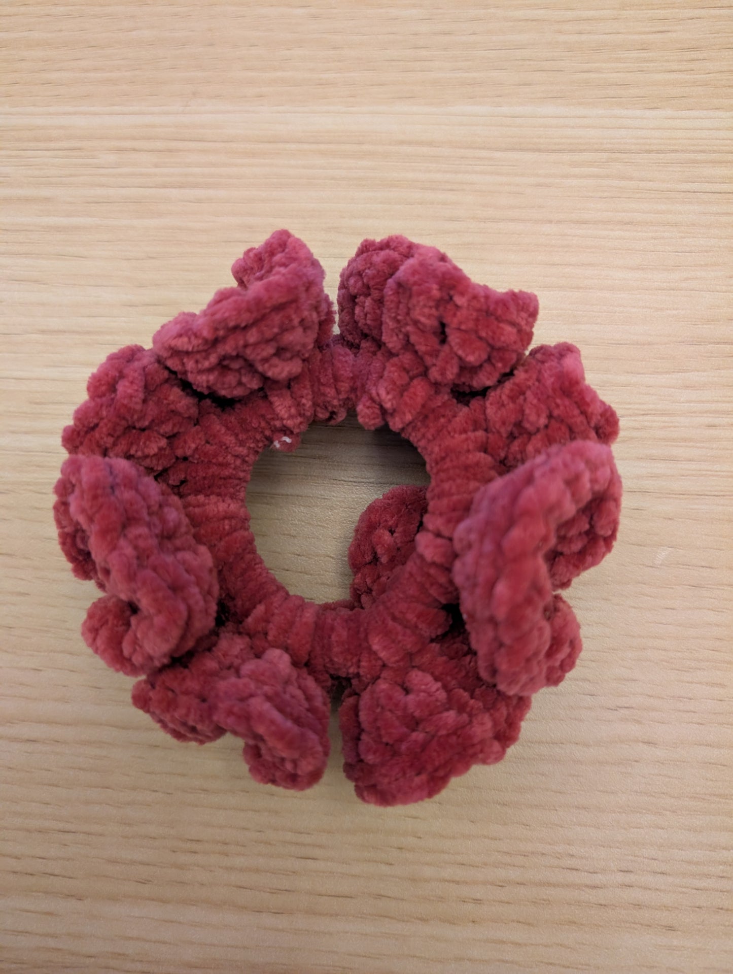 Raspberry scrunchie