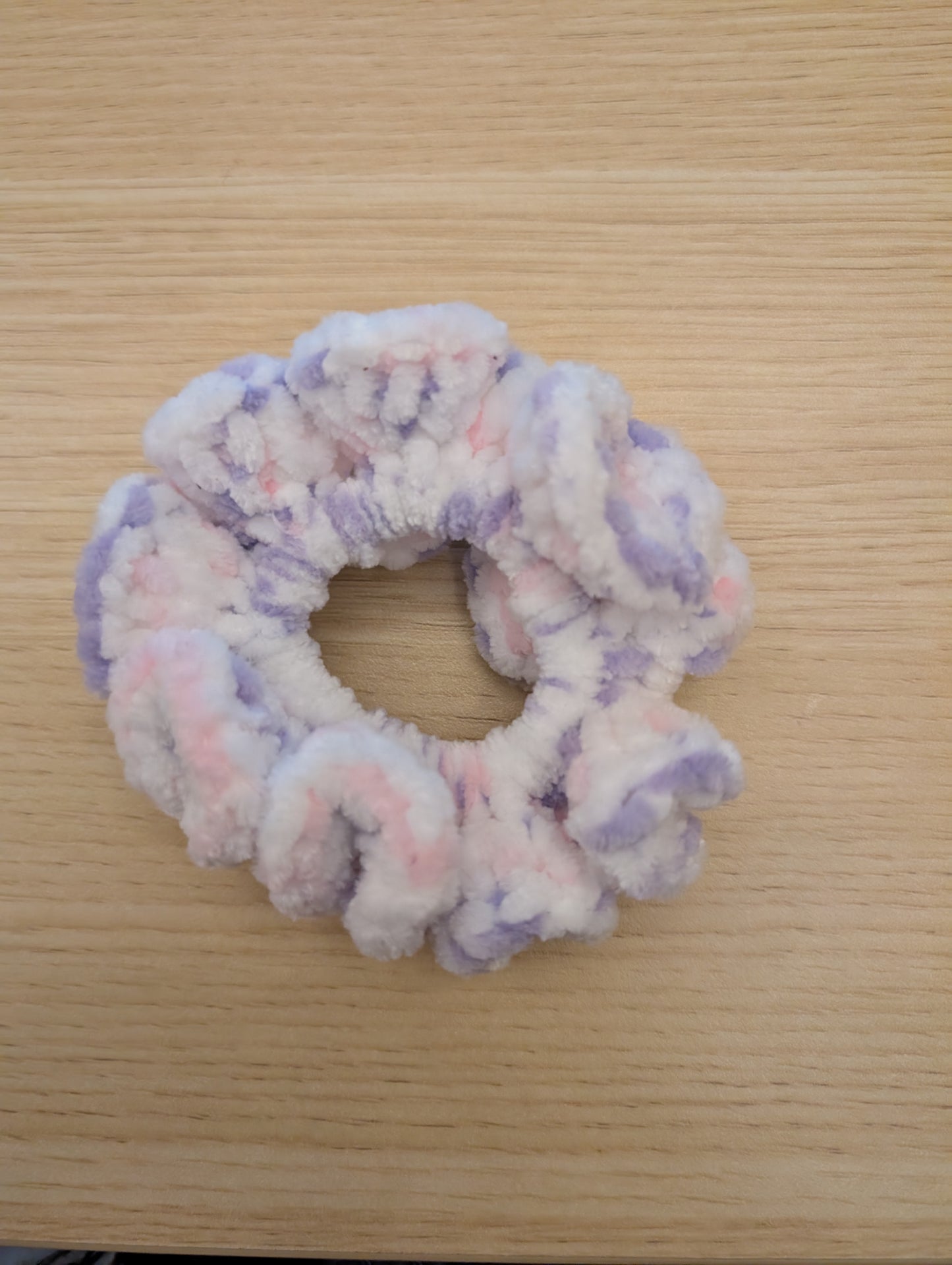 Splash of purple and pink scrunchie