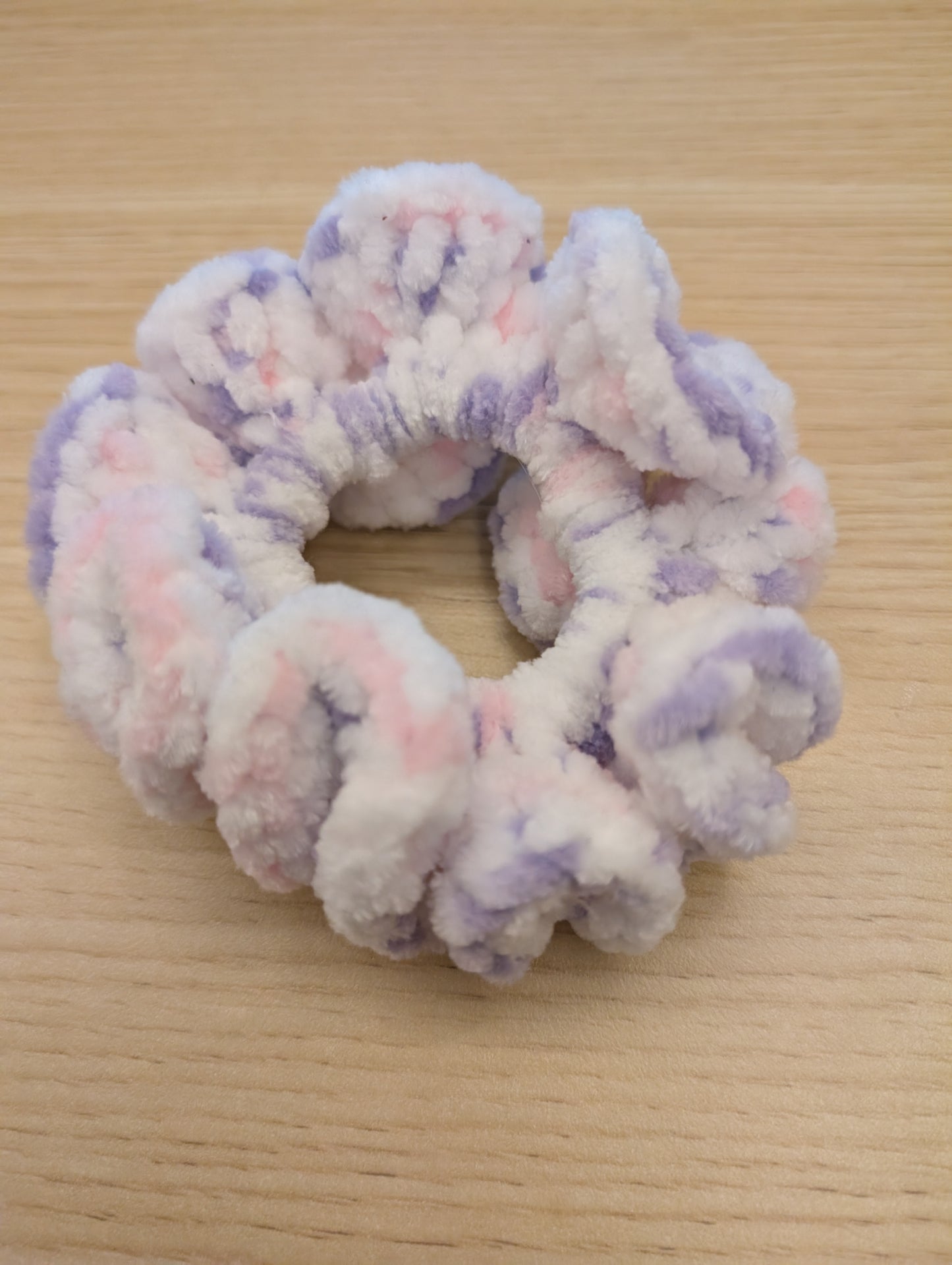 Splash of purple and pink scrunchie