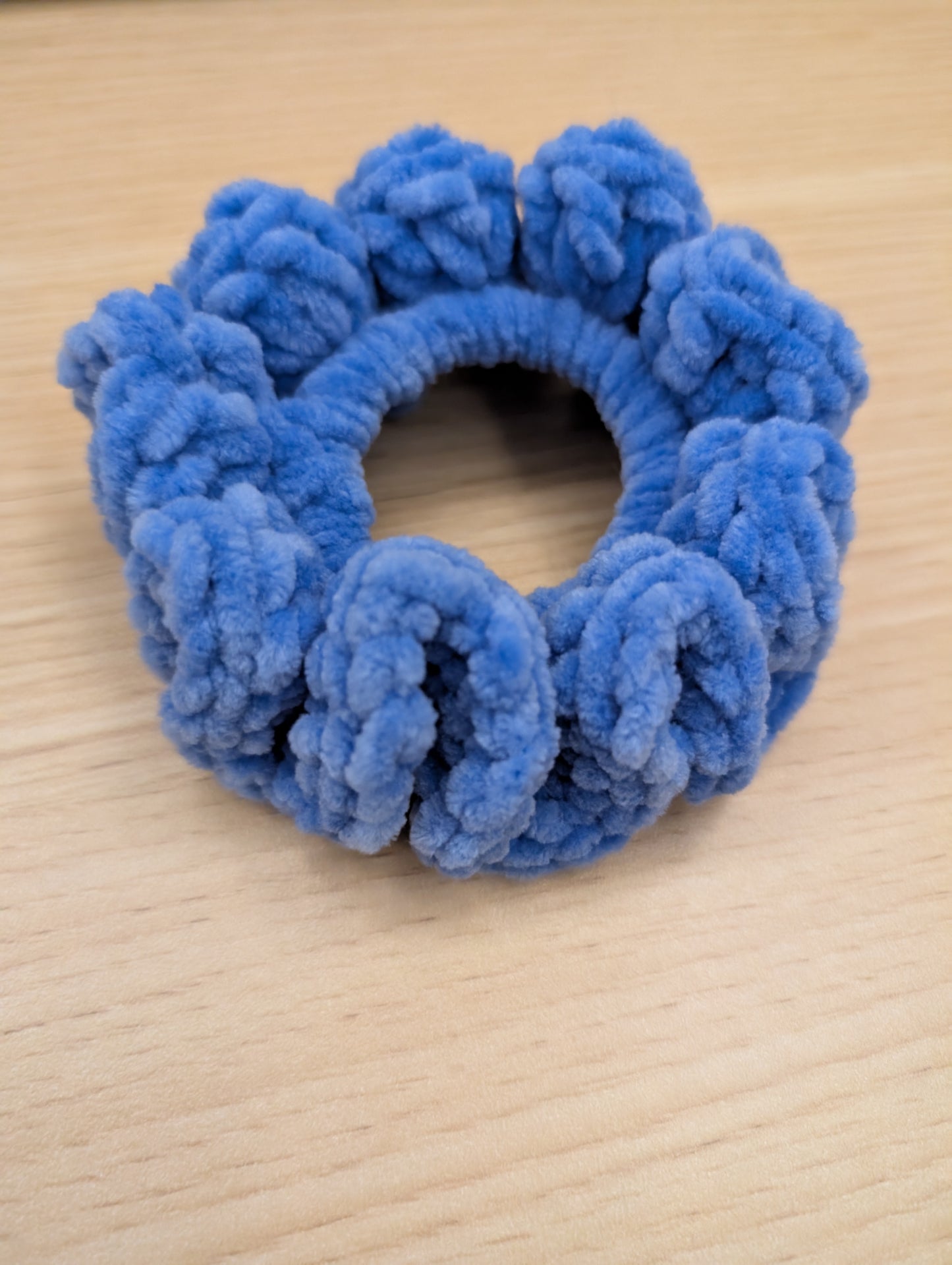 blue scrunchie