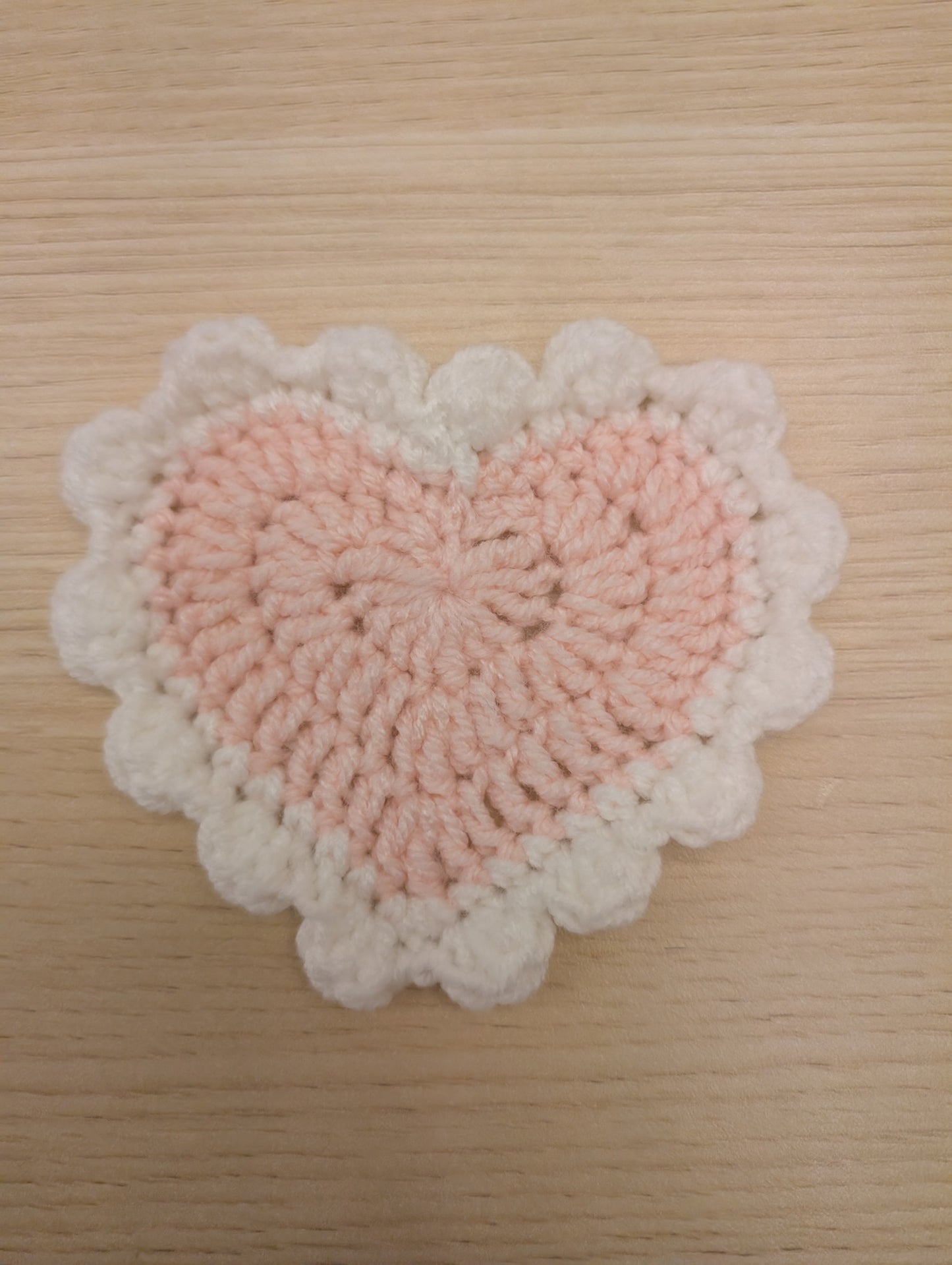 Valentine's/Galentine day crochet heart coaster (singular)